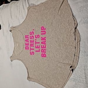 Grey racer back active tank with saying, Torrid size 4